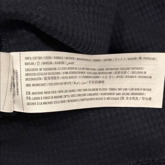 Abercrombie & Fitch Navy Blue Henley Shirt - Picture 6 of 6